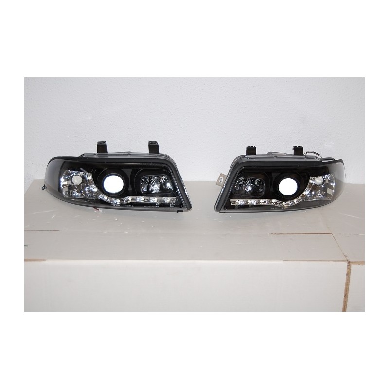 Faros Delanteros Luz De Dia Audi A4 '99-01 Black