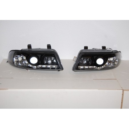 Faros Delanteros Luz De Dia Audi A4 '99-01 Black
