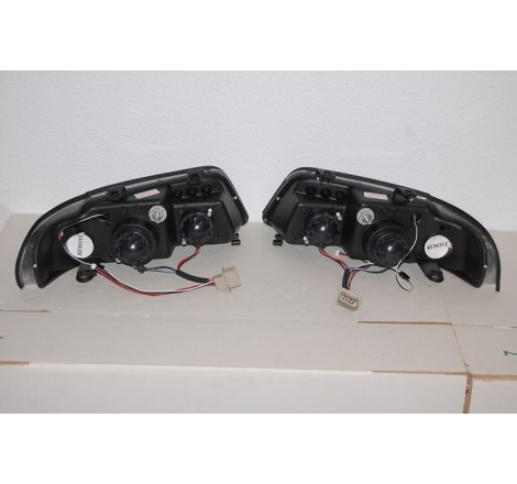 Faros Delanteros Luz De Dia Audi A4 '99-01 Black