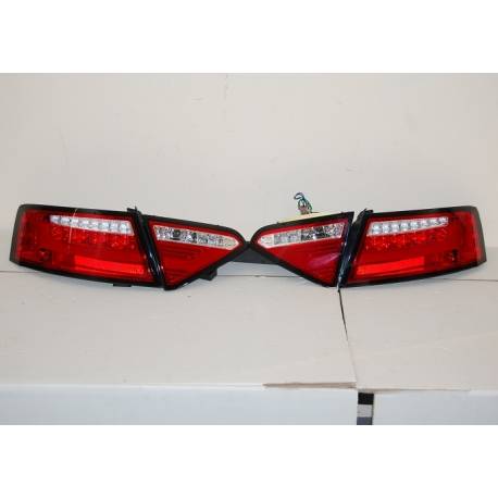 Set Of Rear Tail Lights Audi A5 2-4D 07-09 Led Red Cardna Flashing Led