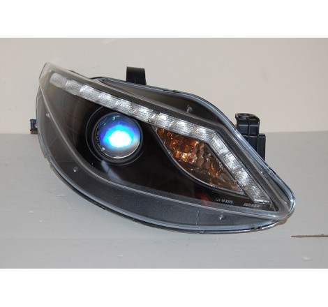 Set Of Headlamps Day Light Seat Ibiza 2009 Black & Blinker Led